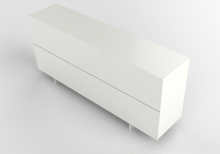 Estantes 3D - Buffet de madeira envernizada - Cappellini -...
