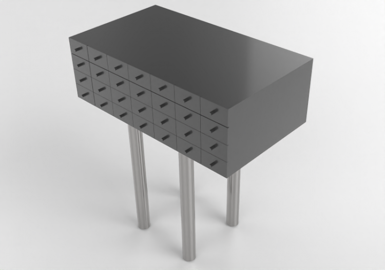 Librerie e Contenitori 3D - Contenitore in legno laccato -...