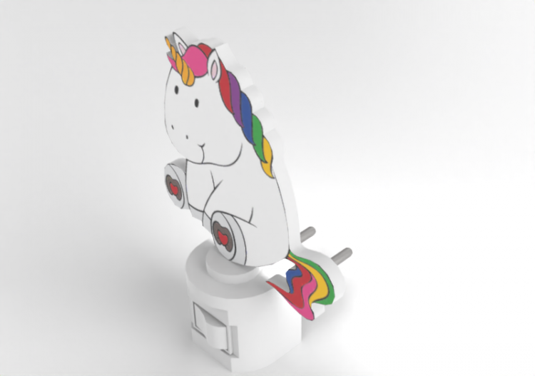 3D Wandlampe - Nachtlicht für Kinder - Avant Lux - Unicorno...