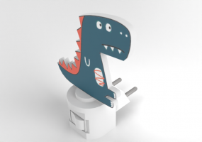 3D Wall Lamp - Night Light for children's bedrooms - Avant Lux - Dino