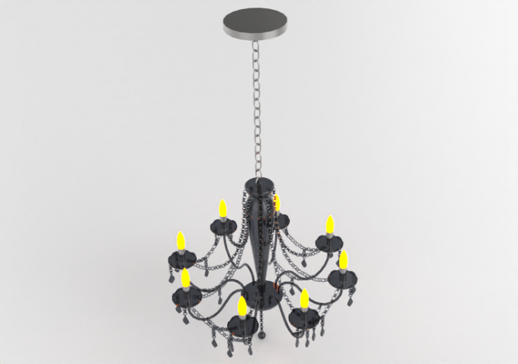 Lampe à suspension 3D - Lampe suspendue en verre - Avant...