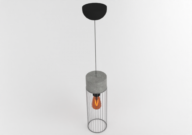 Lampe à suspension 3D - Lampe suspendue en métal - Avant...