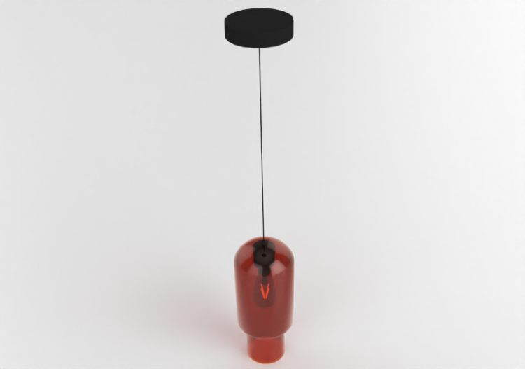 Lampe à suspension 3D - Lampe suspendue en verre - Avant...
