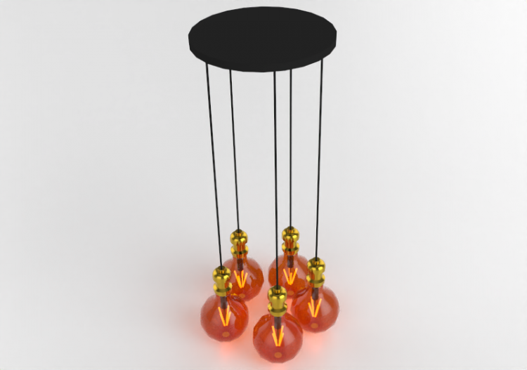 Lampe à suspension 3D - Lampe suspendue en plastique -...