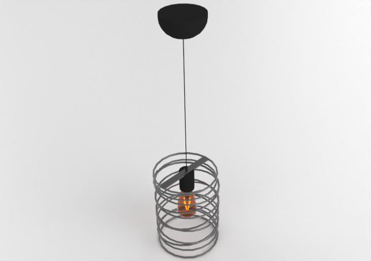 Lampe à suspension 3D - Lampe suspendue en métal - Avant...