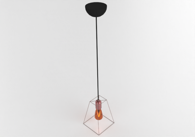 Lampe à suspension 3D - Lampe suspendue en métal - Avant...