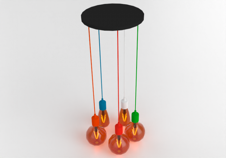 Lampe à suspension 3D - Lampe suspendue en plastique -...