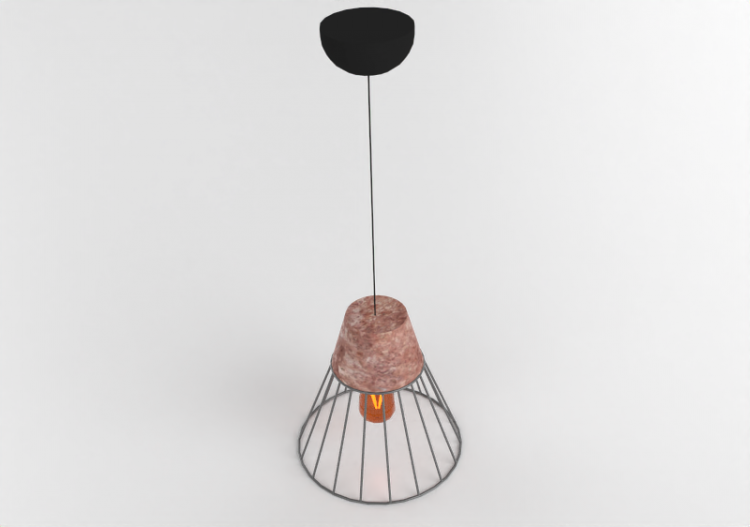 Lampe à suspension 3D - Lampe suspendue en métal - Avant...