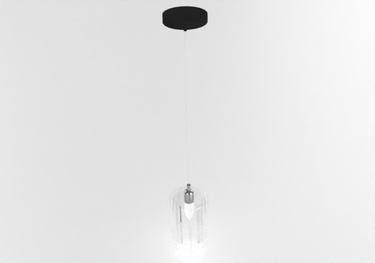 Lampe à suspension 3D - Lampe suspendue en verre - Avant...