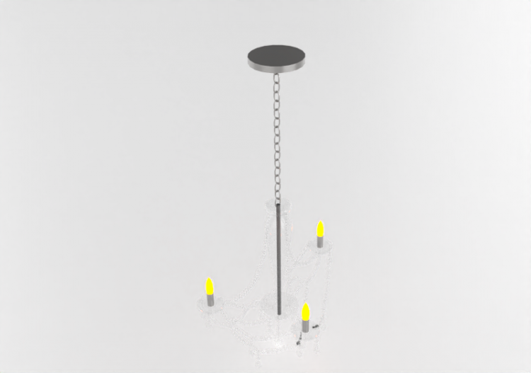 Lampe à suspension 3D - Lampe suspendue en verre - Avant...