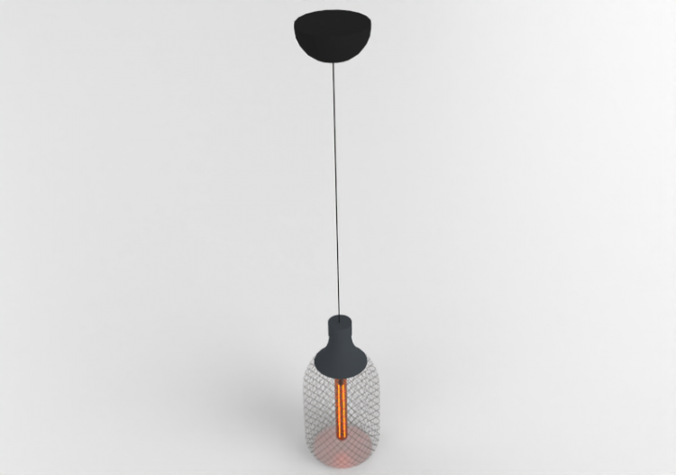Lampada a sospensione 3D - Lampada pendente in metallo -...