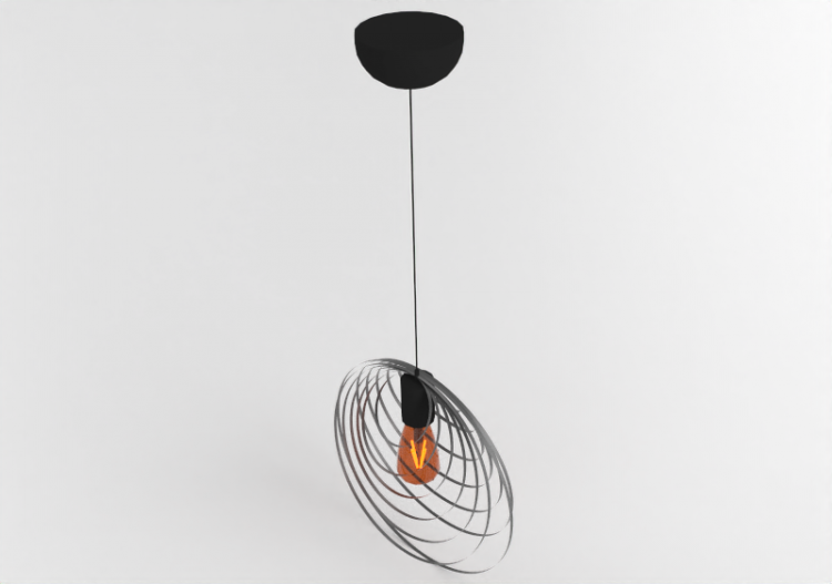 Lampe à suspension 3D - Lampe suspendue en métal - Avant...