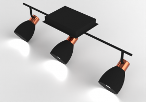 Spotlights and Floodlights 3D - Plastic spot light - Avant Lux - Noir