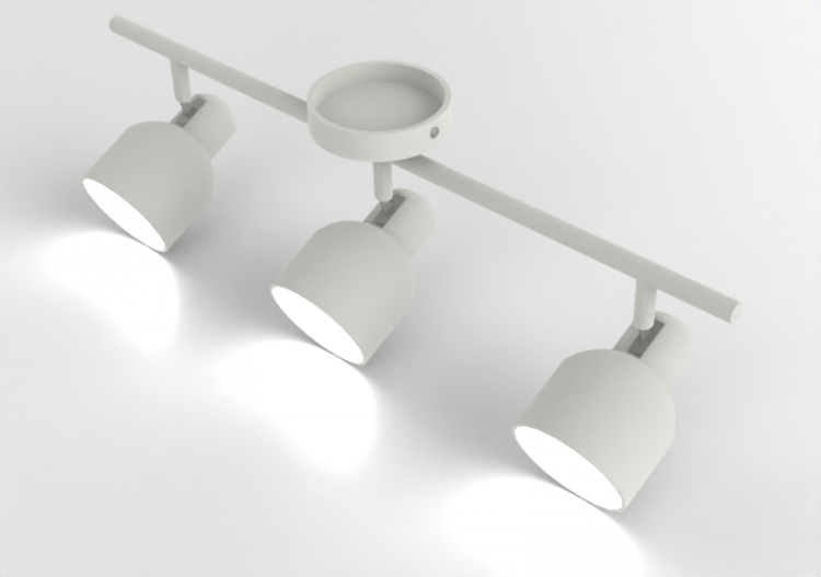 Spotlights and Floodlights 3D - Plastic spot light - Avant...