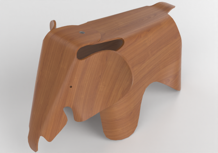 3D Stühle - Holzhocker - Vitra - Eames Elephant - ACCA...