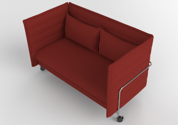 Sofás 3D - Sofá de tecido - Vitra - Alcove - 2 Sedute...