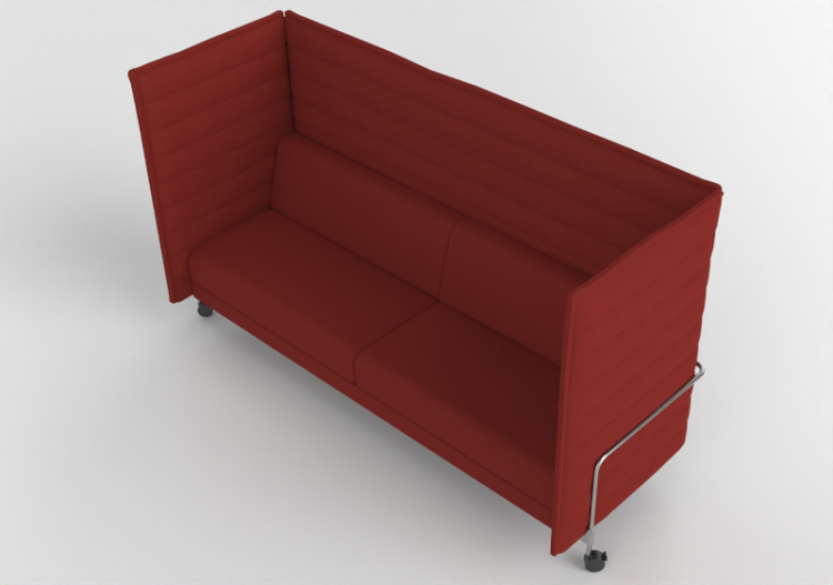 Sofás 3D - Sofá de tecido - Vitra - Alcove - 3 Sedute Work...