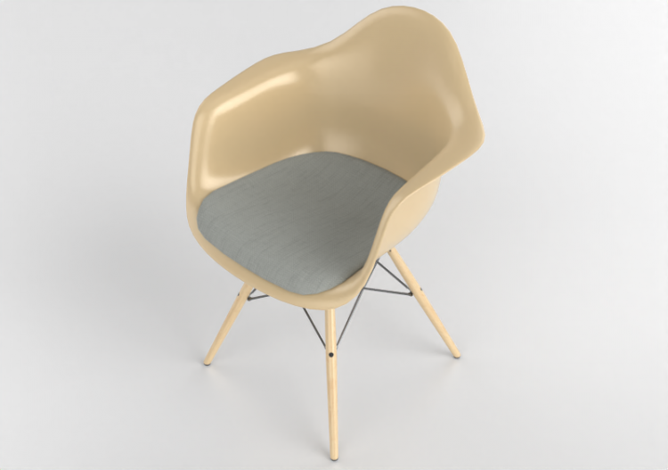 3D Sofa - Plastic Armchair - Vitra - Eames DAW - ACCA...