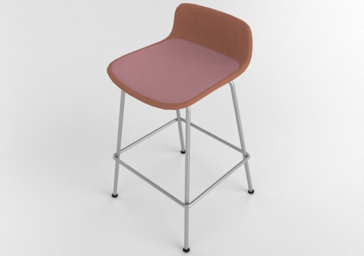 Chaises 3D - Tabouret avec assise en tissu - Cavaletti -...