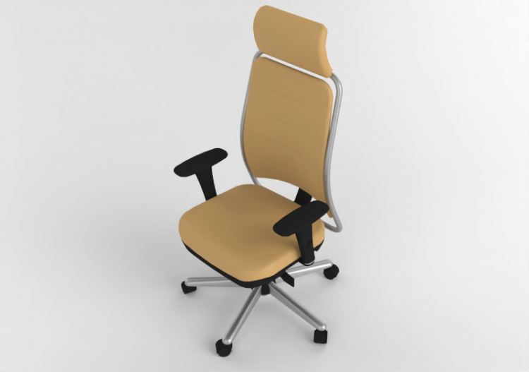 Sedie 3D - Sedia con seduta in pelle - Cavaletti - New Net...