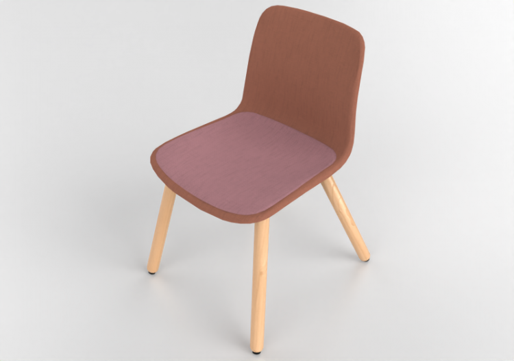 Sedie 3D - Sedia con seduta in tessuto - Cavaletti - Match...