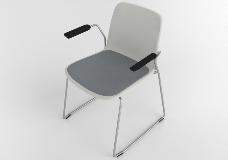 Sedie 3D - Sedia con seduta in plastica - Cavaletti - Match...