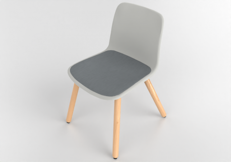 Sedie 3D - Sedia con seduta in plastica - Cavaletti - Match...