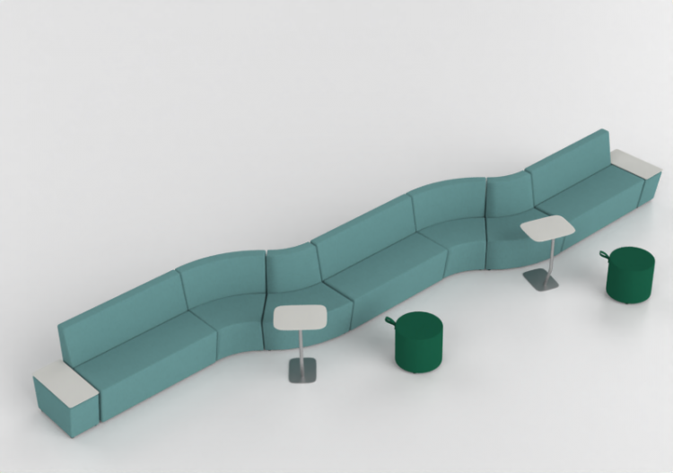 3D Sessel - Zusammensetzung von Bürostühlen und Sofas -...