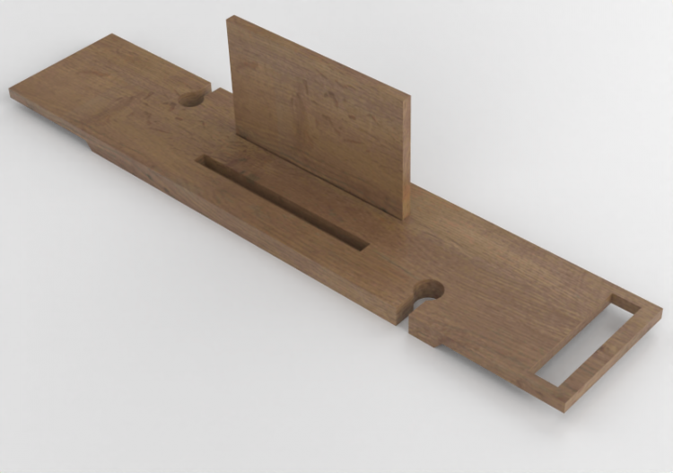 3D Zubehör - Badewannenablage aus Holz - Doka Bath Works -...