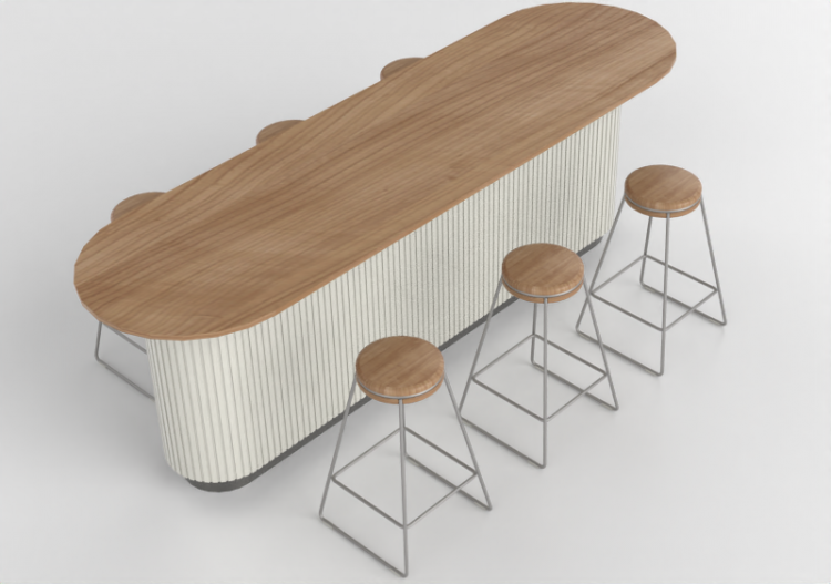 Sillas 3D - Composición de sillas y mesas - Cavaletti -...