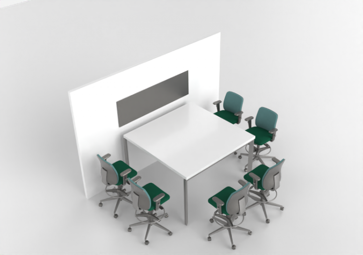 Chaises 3D - Composition de chaises et tables - Cavaletti -...