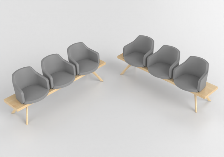 3D Stühle - Zusammenstellung von Stühlen und Tischen -...