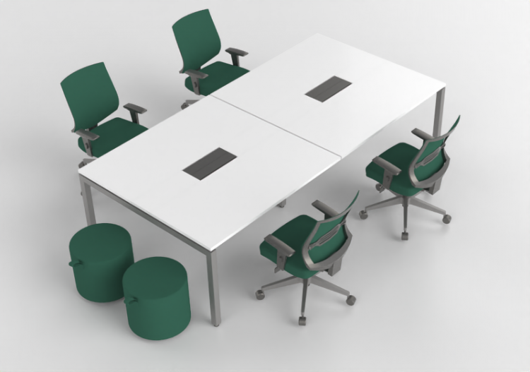 3D Stühle - Zusammenstellung von Stühlen und Tischen -...