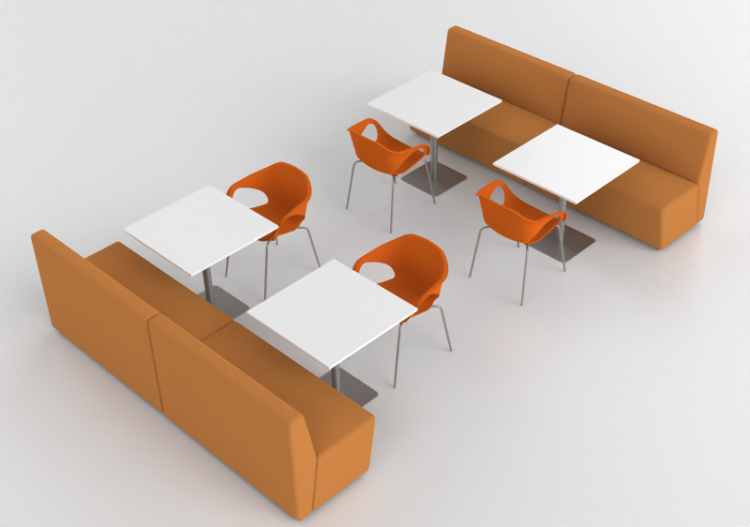 Sillas 3D - Composición de sillas y mesas - Cavaletti -...