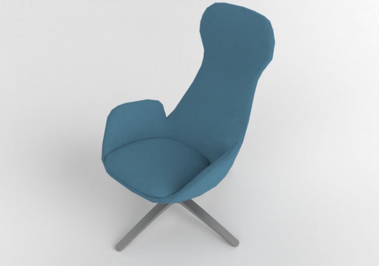 Poltrone 3D - Poltrona con seduta in tessuto - Cavaletti -...