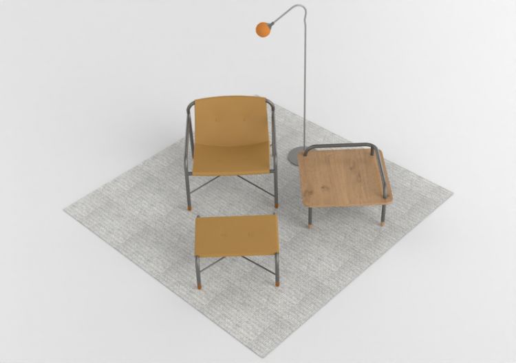 3D Arm Chairs - Armchair composition - Cavaletti - Refresh...