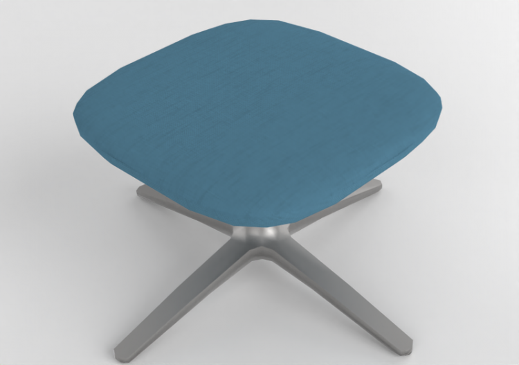 Poltronas 3D - Banqueta com assento de tecido - Cavaletti -...