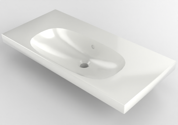 Lavabos 3D - Lavabo en céramique - Geberit - Geberit Acanto...