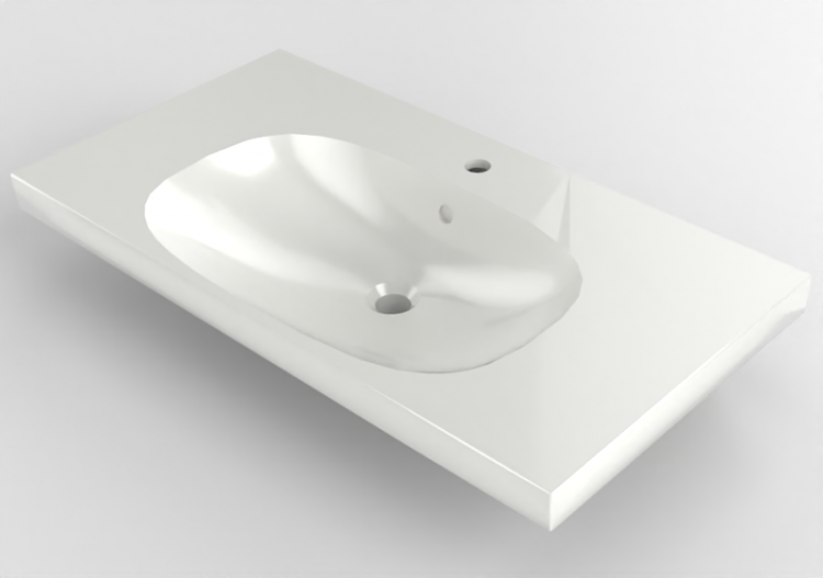 Lavabos 3D - Lavabo de cerámica - Geberit - Geberit Acanto...