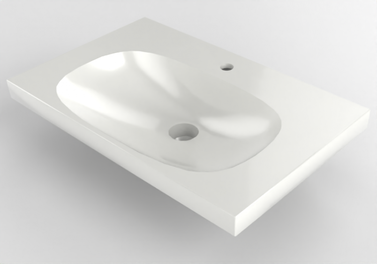 Lavabos 3D - Lavabo en céramique - Geberit - Geberit Acanto...