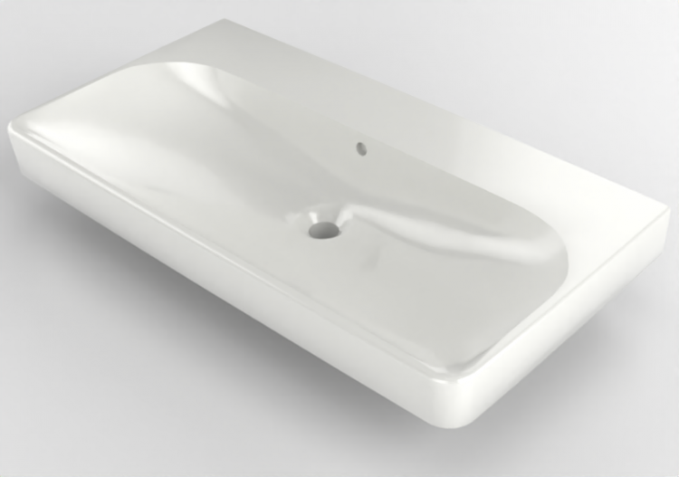 3D Sinks - Ceramic Wash basin - Geberit - Geberit Smyle -...