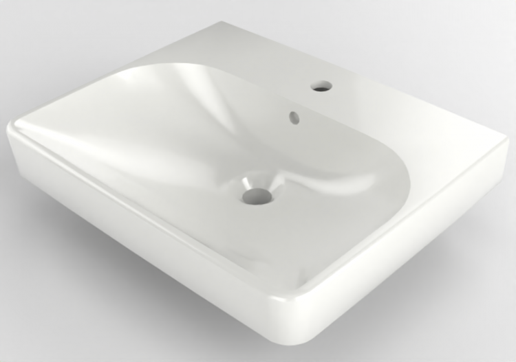 3D Sinks - Ceramic Wash basin - Geberit - Geberit Smyle -...