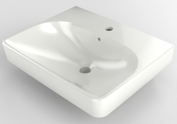 3D Sinks - Ceramic Wash basin - Geberit - Geberit Smyle -...