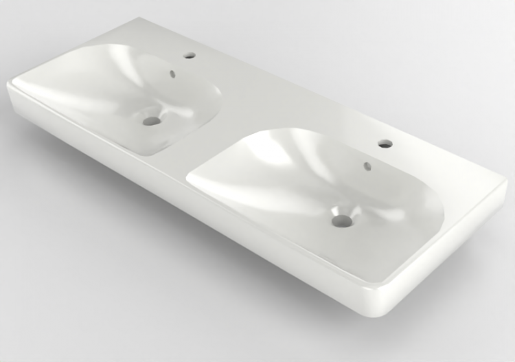 3D Sinks - Ceramic Wash basin - Geberit - Geberit Smyle -...