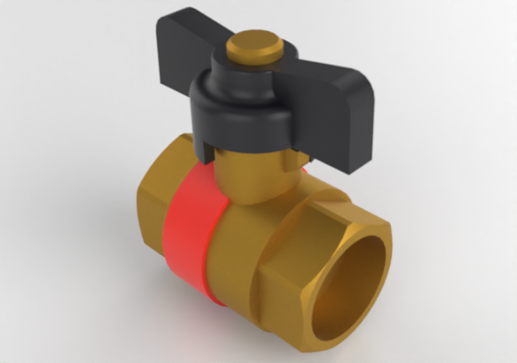 Valvola a sfera con ritegno incorporato DN 20 (3/4") - ACCA...