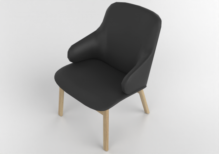 Fauteuil 3D - Fauteuil en cuir Amstelle - 16611 - A1980 -...