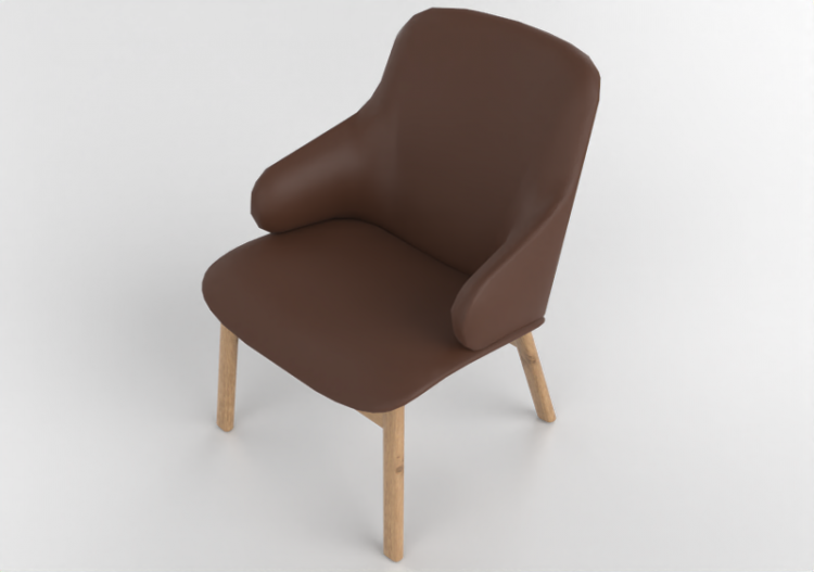 Fauteuil 3D - Fauteuil en cuir Amstelle - 16611 - E1980 -...