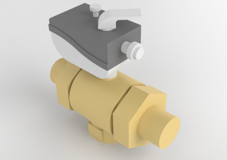 Valvola a sfera motorizzata, a due vie DN 40 (1 1/2") 230V...