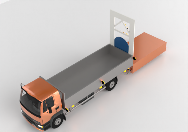 3D-Maschinen - Autocarro con attenuatore - ACCA software
