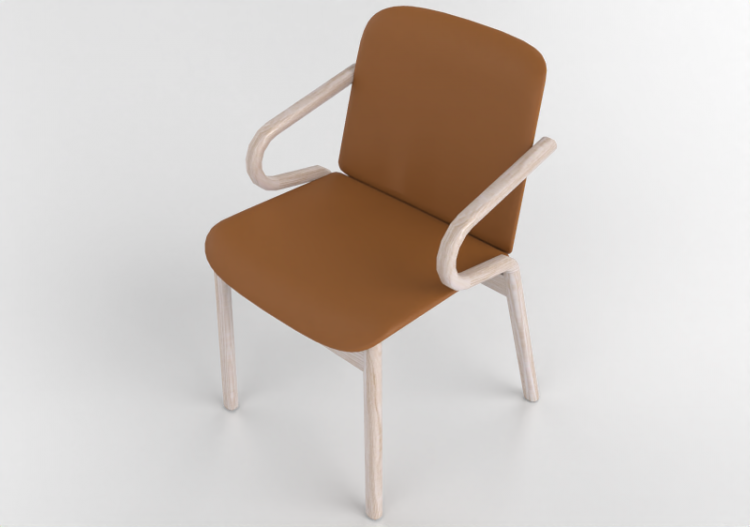 Poltronas 3D - Poltrona de couro Amstelle - 16601 - A3980 -...